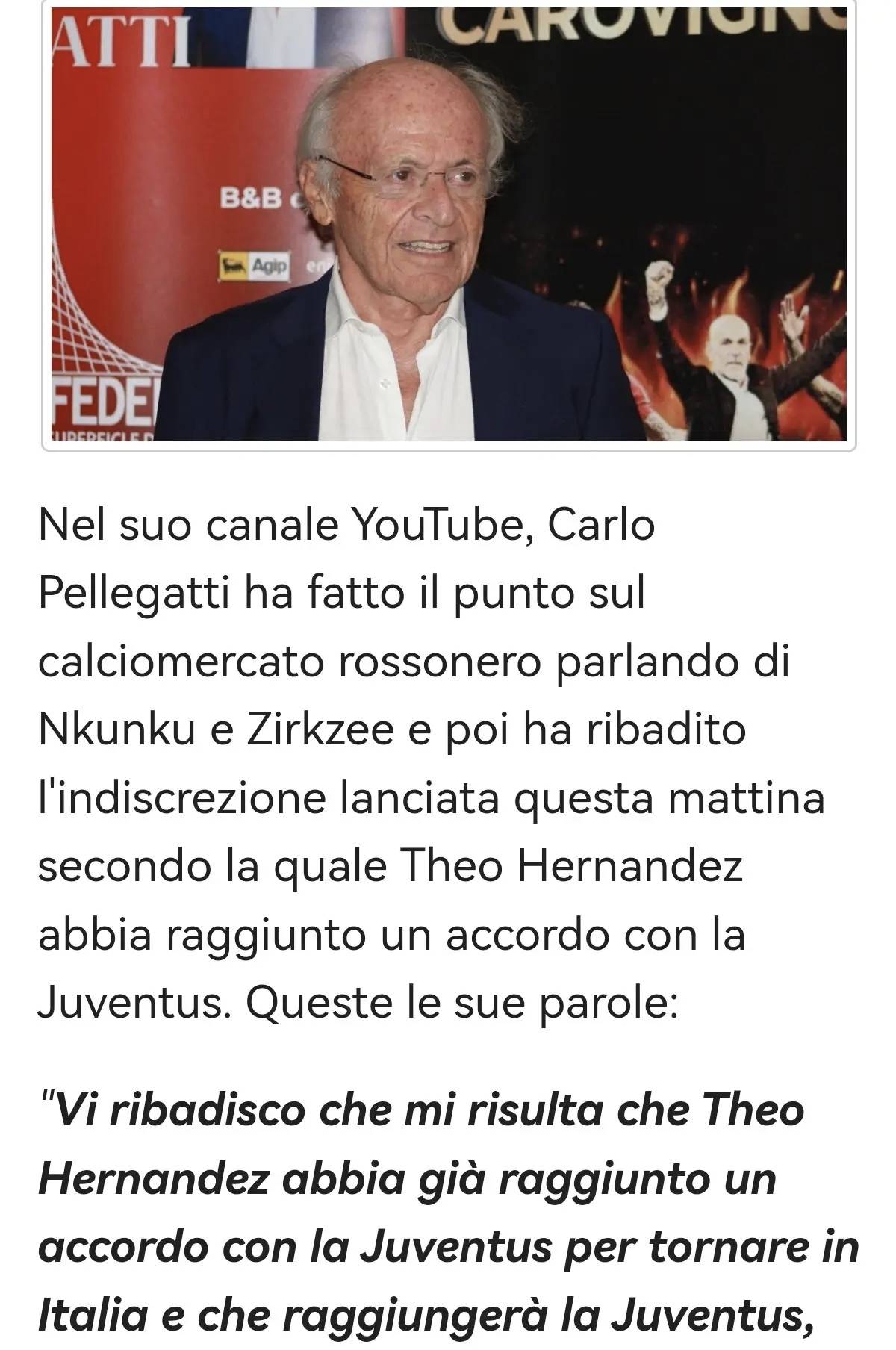 นักข่าวชื่อดังแห่งเซเรียอา ยืนยันอีกครั้ง: เธโอได้บรรลุข้อตกลงกับยูเวนตุสแล้ว โดยข้อตกลงจะเสร็จสมบูรณ์ในอีกไม่กี่สัปดาห์ข้างหน้า มิลาน เฟเนร์บาห์เช เฟเนร์บาห์เช