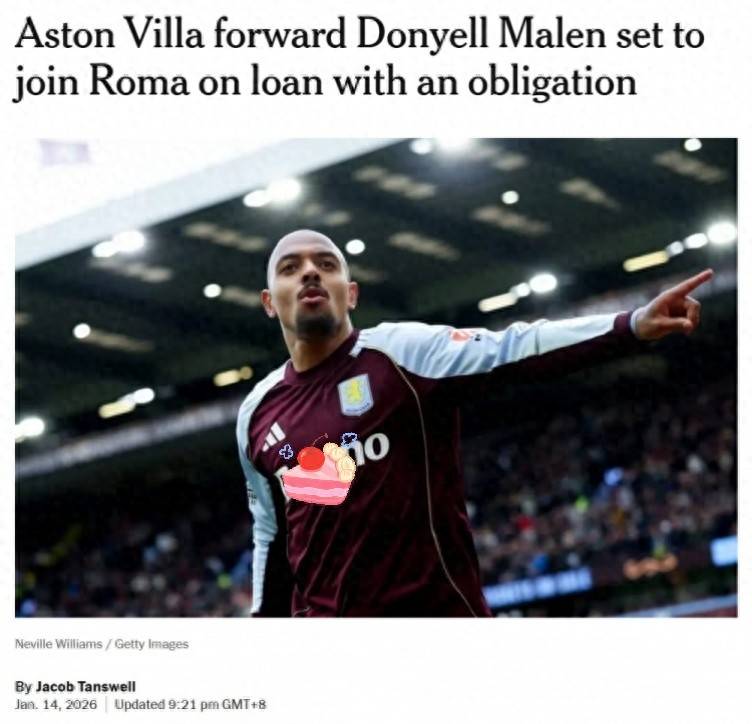 โรม่าเซ็นสัญญายืมตัวกองหน้าของวิลล่า มาลูเอน ด้วยค่าตัว 2 ล้านยูโร พร้อมเงื่อนไขบังคับซื้อขาด 25 ล้านยูโรในช่วงซัมเมอร์นี้